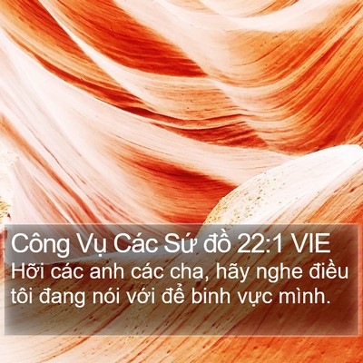 Công Vụ Các Sứ đồ 22:1 VIE Bible Verse Image