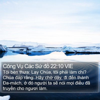 Công Vụ Các Sứ đồ 22:10 VIE Bible Verse Image