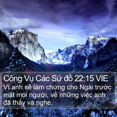Công Vụ Các Sứ đồ 22:15 VIE Bible Verse Image
