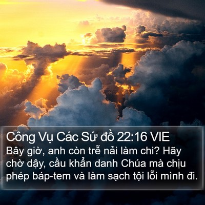Công Vụ Các Sứ đồ 22:16 VIE Bible Verse Image