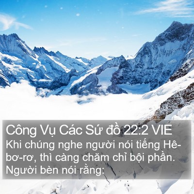 Công Vụ Các Sứ đồ 22:2 VIE Bible Verse Image