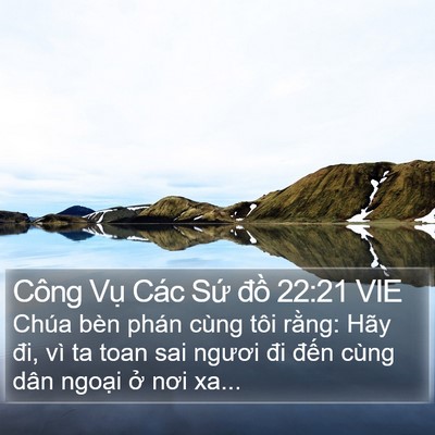Công Vụ Các Sứ đồ 22:21 VIE Bible Verse Image