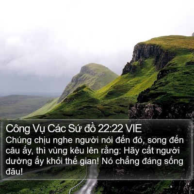 Công Vụ Các Sứ đồ 22:22 VIE Bible Verse Image