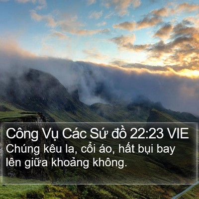 Công Vụ Các Sứ đồ 22:23 VIE Bible Verse Image