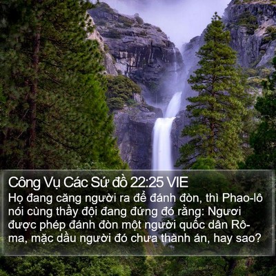 Công Vụ Các Sứ đồ 22:25 VIE Bible Verse Image