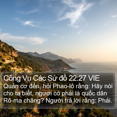 Công Vụ Các Sứ đồ 22:27 VIE Bible Verse Image
