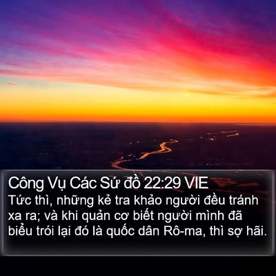 Công Vụ Các Sứ đồ 22:29 VIE Bible Verse Image