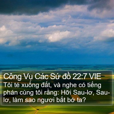 Công Vụ Các Sứ đồ 22:7 VIE Bible Verse Image