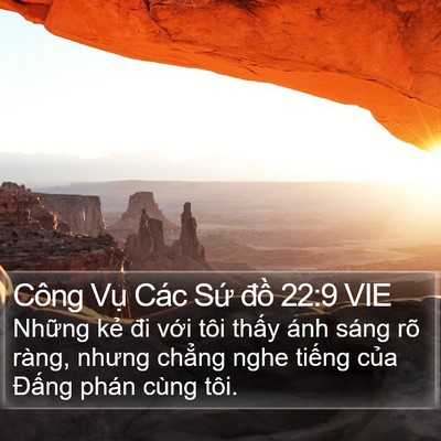 Công Vụ Các Sứ đồ 22:9 VIE Bible Verse Image