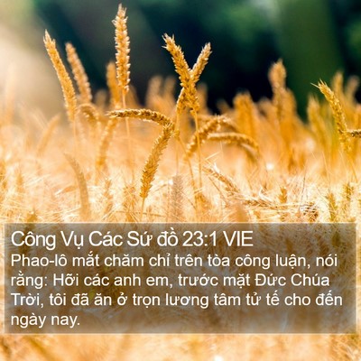 Công Vụ Các Sứ đồ 23:1 VIE Bible Verse Image