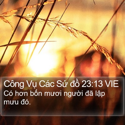 Công Vụ Các Sứ đồ 23:13 VIE Bible Verse Image