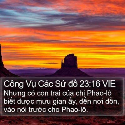 Công Vụ Các Sứ đồ 23:16 VIE Bible Verse Image