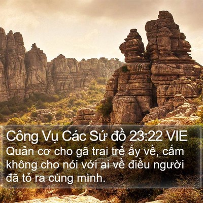 Công Vụ Các Sứ đồ 23:22 VIE Bible Verse Image