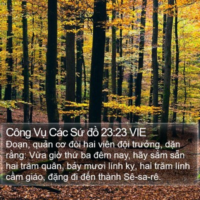 Công Vụ Các Sứ đồ 23:23 VIE Bible Verse Image