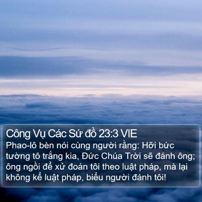 Công Vụ Các Sứ đồ 23:3 VIE Bible Verse Image