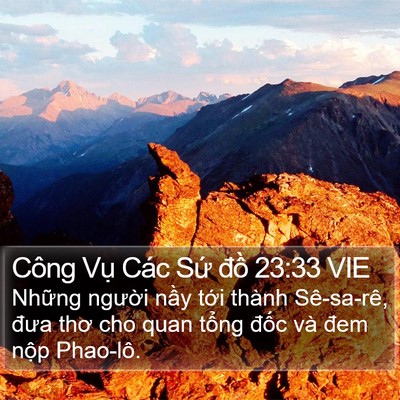Công Vụ Các Sứ đồ 23:33 VIE Bible Verse Image