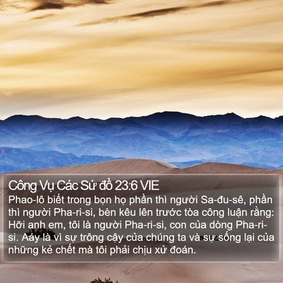 Công Vụ Các Sứ đồ 23:6 VIE Bible Verse Image