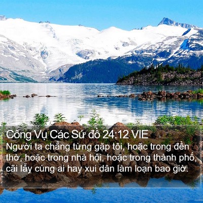 Công Vụ Các Sứ đồ 24:12 VIE Bible Verse Image