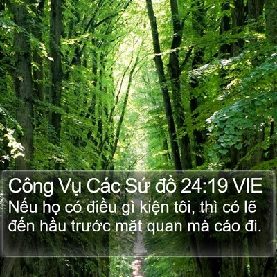 Công Vụ Các Sứ đồ 24:19 VIE Bible Verse Image