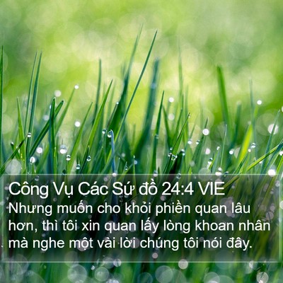 Công Vụ Các Sứ đồ 24:4 VIE Bible Verse Image