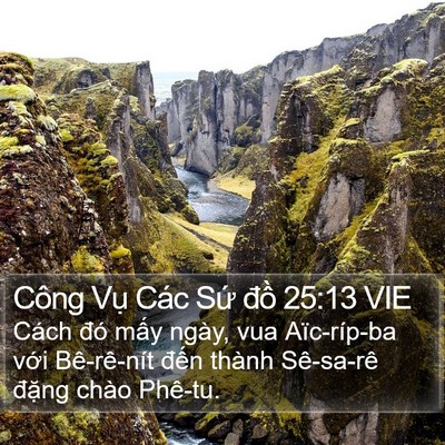 Công Vụ Các Sứ đồ 25:13 VIE Bible Verse Image