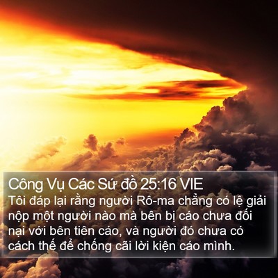 Công Vụ Các Sứ đồ 25:16 VIE Bible Verse Image