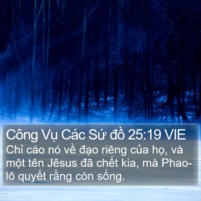 Công Vụ Các Sứ đồ 25:19 VIE Bible Verse Image