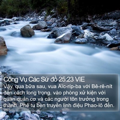Công Vụ Các Sứ đồ 25:23 VIE Bible Verse Image
