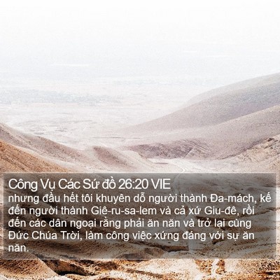 Công Vụ Các Sứ đồ 26:20 VIE Bible Verse Image