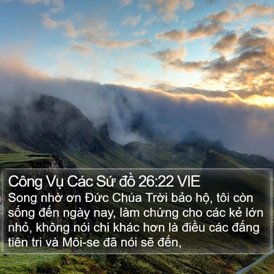 Công Vụ Các Sứ đồ 26:22 VIE Bible Verse Image