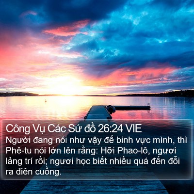 Công Vụ Các Sứ đồ 26:24 VIE Bible Verse Image