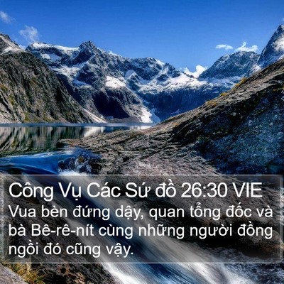 Công Vụ Các Sứ đồ 26:30 VIE Bible Verse Image