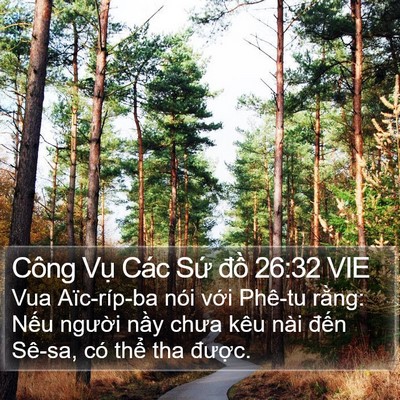 Công Vụ Các Sứ đồ 26:32 VIE Bible Verse Image