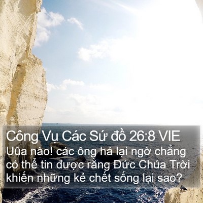 Công Vụ Các Sứ đồ 26:8 VIE Bible Verse Image