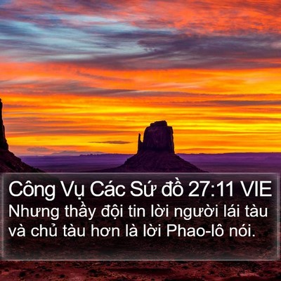 Công Vụ Các Sứ đồ 27:11 VIE Bible Verse Image
