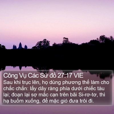Công Vụ Các Sứ đồ 27:17 VIE Bible Verse Image