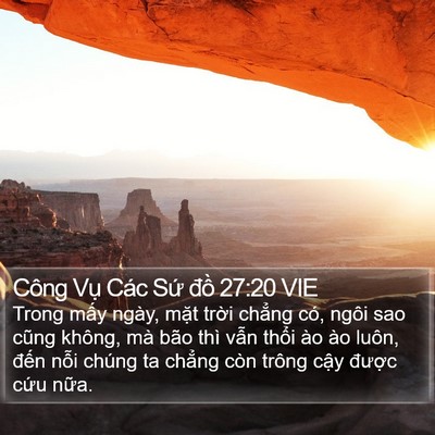 Công Vụ Các Sứ đồ 27:20 VIE Bible Verse Image