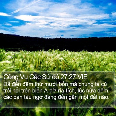 Công Vụ Các Sứ đồ 27:27 VIE Bible Verse Image