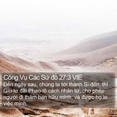 Công Vụ Các Sứ đồ 27:3 VIE Bible Verse Image