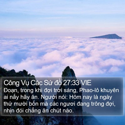 Công Vụ Các Sứ đồ 27:33 VIE Bible Verse Image