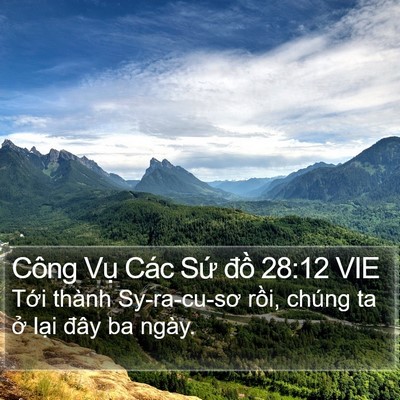 Công Vụ Các Sứ đồ 28:12 VIE Bible Verse Image