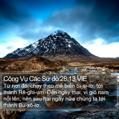 Công Vụ Các Sứ đồ 28:13 VIE Bible Verse Image