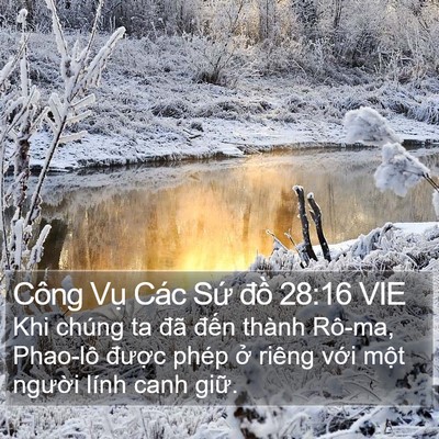 Công Vụ Các Sứ đồ 28:16 VIE Bible Verse Image