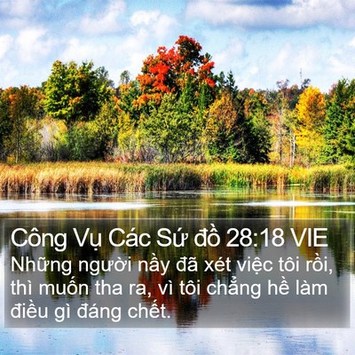 Công Vụ Các Sứ đồ 28:18 VIE Bible Verse Image