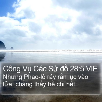 Công Vụ Các Sứ đồ 28:5 VIE Bible Verse Image