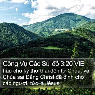 Công Vụ Các Sứ đồ 3:20 VIE Bible Verse Image