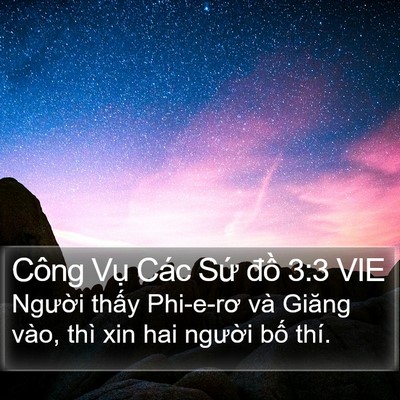 Công Vụ Các Sứ đồ 3:3 VIE Bible Verse Image