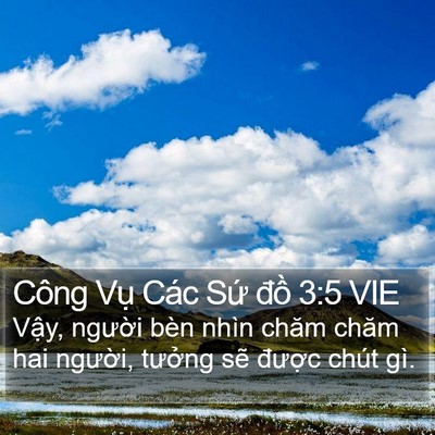 Công Vụ Các Sứ đồ 3:5 VIE Bible Verse Image