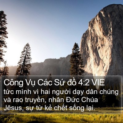 Công Vụ Các Sứ đồ 4:2 VIE Bible Verse Image