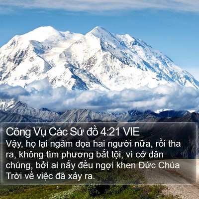 Công Vụ Các Sứ đồ 4:21 VIE Bible Verse Image